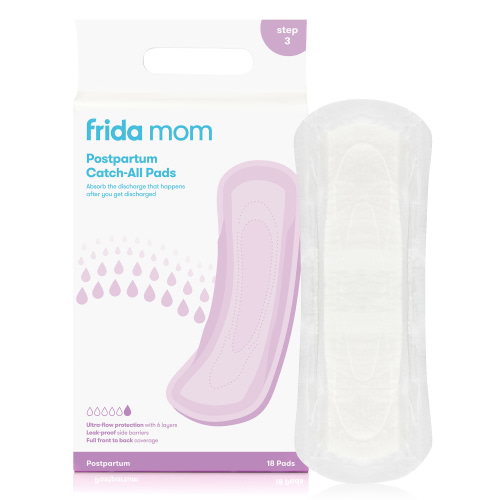 Frida Mom Postpartum Catch-All Feminine Pads for Maximum Absorbancy, Disposable Postpartum Underwear Alternative for Women, 18 Count
