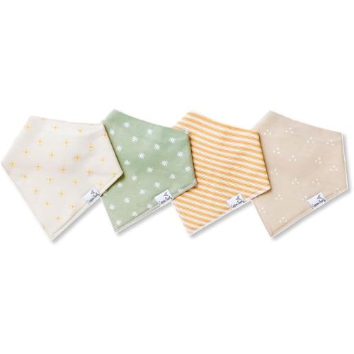Copper Pearl Baby Bibs 4 Pack, Bandana Drool Bibs for Baby Girl & Boy, Soft Cotton Bibs for Drooling and Teething