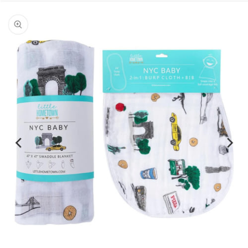 NYC Baby Muslin Swaddle Blanket & Burp Cloth – Little Hometown