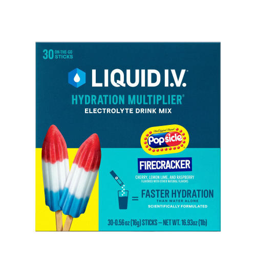 Liquid I.V. Hydration Multiplier Electrolyte Powder, Popsicle Firecracker 0.56 oz., 30 pk. - Sam's Club