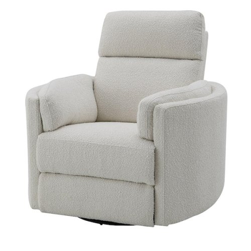 Sagen Beige Chenille Glider Recliner with Swivel