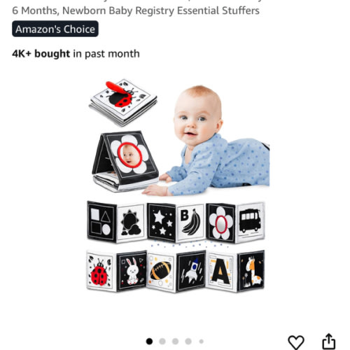 Amazon.com : contrast cards for infants 0-6 months