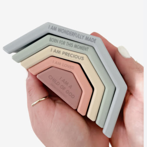 Noah's Rainbow Silicone Stacking Toy