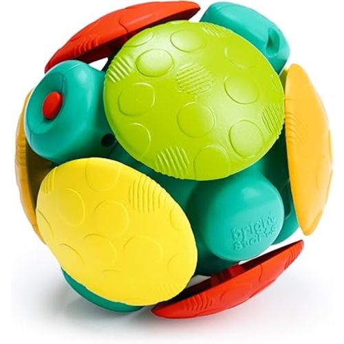 Bright Starts Wobble Bobble Activity Ball Toy, Baby & Toddler Crawl Toy, Interactive Sounds & Textures, Ages 3 Months+