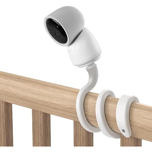 HOLACA Flexible Twist Mount for ARENTI Video Baby Monitor Camera Stand Bracket with 1/4 Threaded Hole Holder and Adjustable 360 Degree Mount for Crib Nursery (Twist Mount)