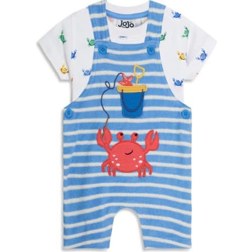 Crab Cotton T-Shirt & Overalls Set, 6-12M