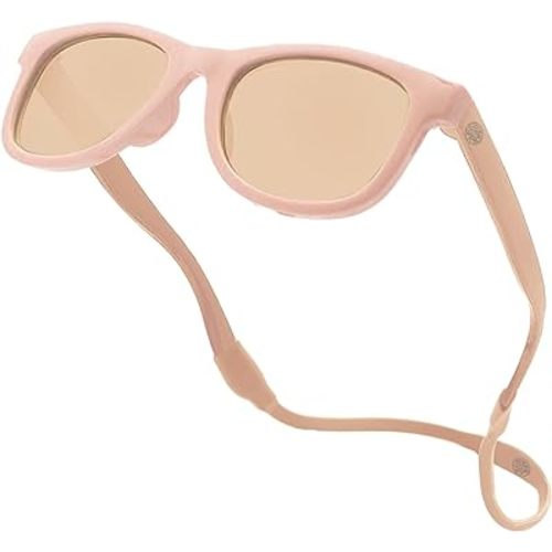 Polarized Baby Sunglasses With Strap - Unbreakable Flexible Infant Sunglasses For Toddlers Newborns 0-24 Months