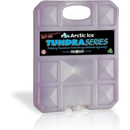 Arctic Ice Tundra Series Long Lasting Reusable Ice Pack - 5° Fahrenheit Cooling Point - Designed to Maintain Freezer-Like Temperatures in Coolers, Large 2.5 lbs