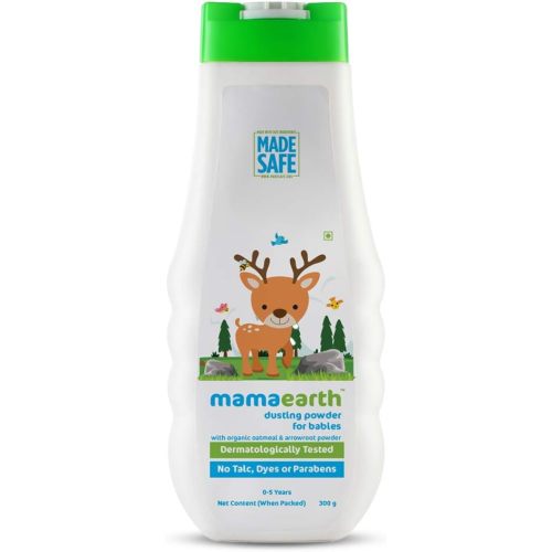 Mamaearth Dusting Powder for Babies | with Organic Oatmeal & Arrowroot | Talc-Free Baby Powder | for Diaper Rash, Sweat or Dry & Irritated Skin | 10.58 Oz/300g