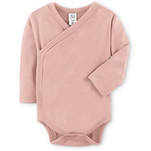 Colored Organics - Organic Cotton Baby Kimono Bodysuit - Long Sleeve One Piece