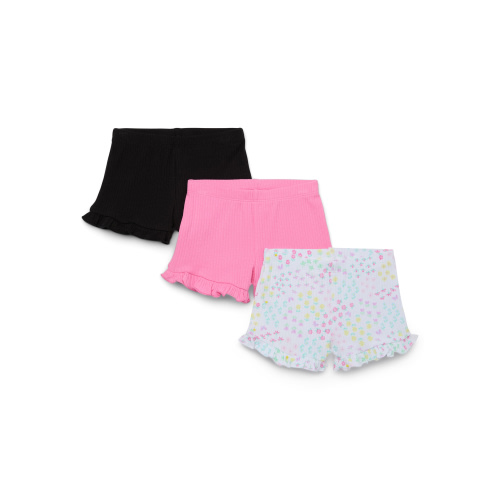 Garanimals Baby Girls Ribbed Shorts with Ruffle-Trim, 3-Pack, Sizes 0-24 Months