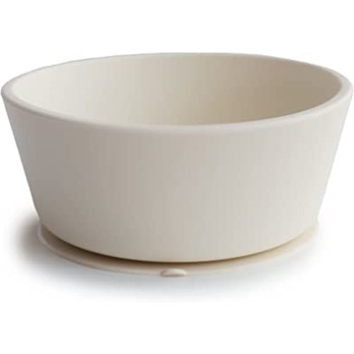 mushie Silicone Suction Bowl | BPA-Free Non-Slip Design (Ivory)