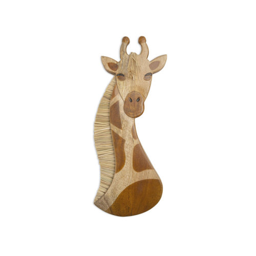 Bungalow Rose Giraffe Hand-Crafted Wooden Wall Décor For Baby Nursery or Kid's Room, Crane Baby & Reviews | Wayfair