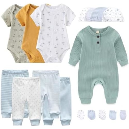 Unisex Baby boy girls' clothes & Accessories Newborn Outfits Set 18 Pieces Layette Set
