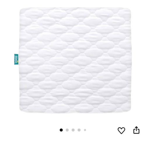 Playard Mattress Cover -for Square Play Yard, Perfect for New Room2 / TotBloc Portable Playard, Waterproof, Ultra Soft, Fitted Playpen Mattress Cover, White