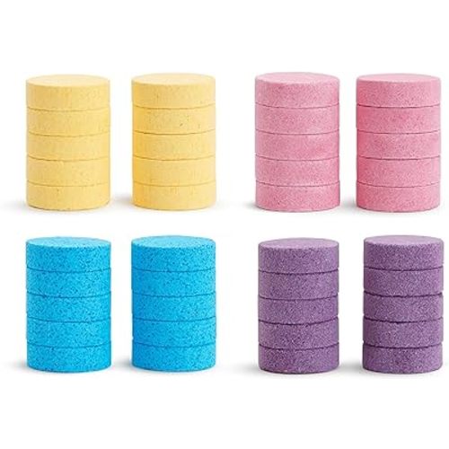 Munchkin® Color Buddies™ Moisturizing Bath Water Color Tablets, 40 Pack, Yellow/Pink/Blue/Purple