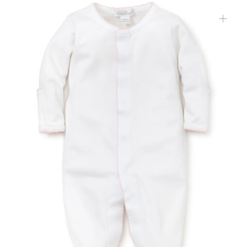 White/Pink Kissy Basics Footie