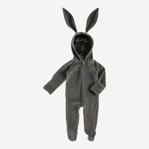 long sleeve bunny bunting, size 3-6m | grey night | kate quinn