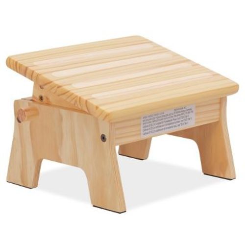 Ease-Up Adjustable Nursing Footrest – Solid Pinewood, Adjustable Height, Lightweight & Easy to Clean, Natural