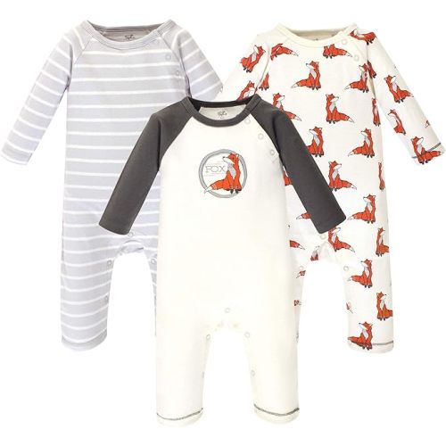 3-6mth Touched by Nature Baby Girls' Organic Cotton Coveralls