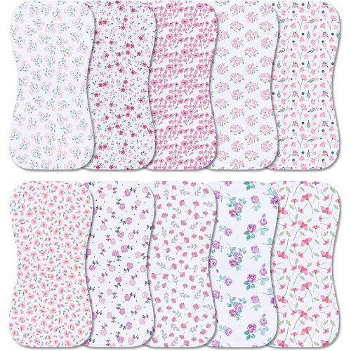 10-Pack Burp Cloths for Baby Boys and Girls - Organic Baby Burp Cloth,Baby Washcloths, Burp Rags, Large Neutral Burp Clothes for Newborn