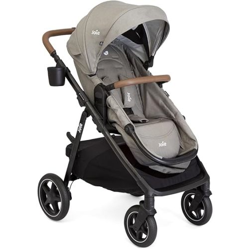 Joie Ginger LX 4-in-1 One-Hand Pramette Stroller - Convertible Pramette & Stroller, Newborn to Toddler (Dove)