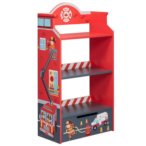 Fantasy Fields Lil Fire Fighters Children Kids Wooden Bookcase Storage TD-12506A