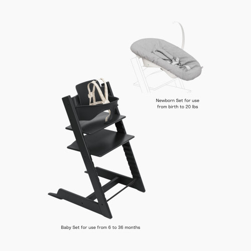 Stokke Tripp Trapp High Chair² + Newborn Set - Black