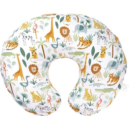 Boppy Nursing Pillow Original Support, Colorful Wildlife, Ergonomic Nursing Essentials for Bottle and Breastfeeding, Firm Fiber Fill, with Removable Nursing Pillow Cover, Machine Washable