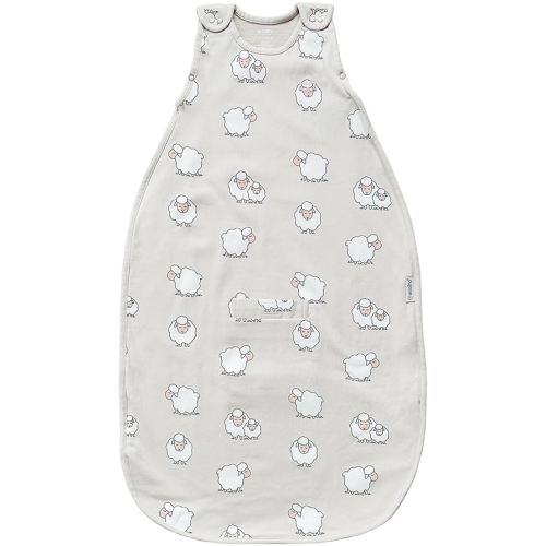 Woolino 4 Season Sleep Sack - Ultimate Merino Wool and Organic Cotton Sleeping Bag - Two-Way Zipper Adjustable Universal Size Sleep Sack for Baby (2-24 Months) - Sheep