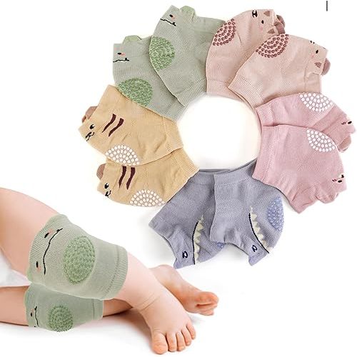 Baby Knee Pads (5 Pairs) for Crawling, Toddler Walker Knee Pads for Boys and Girls, 3 6 12 Months Old Babies Must Haves
