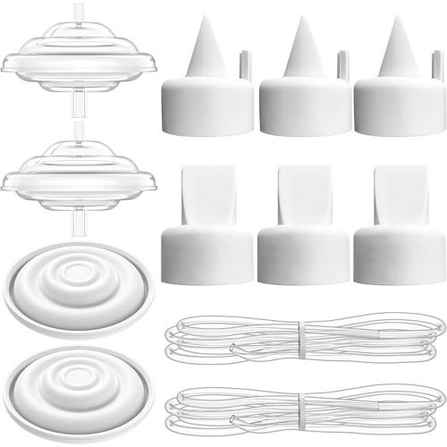 Pump Parts for Spectra, 10 PCS Replacement Kit with Duckbill Valves, Backflow Protectors, Tubes & Membranes for Spectra S1 S2 9 Plus Synergy Gold Pumps
