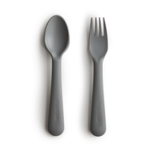 Mushie Baby Dinnerware Fork and Spoon Set