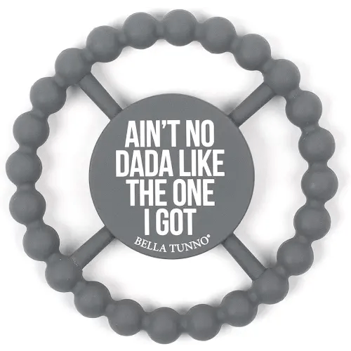 Bella Tunno Happy Teether – Soft & Easy Grip Baby Teether Toy, Silicone Teether Ring to Help Soothe Gums, Non-Toxic and BPA Free, Dada