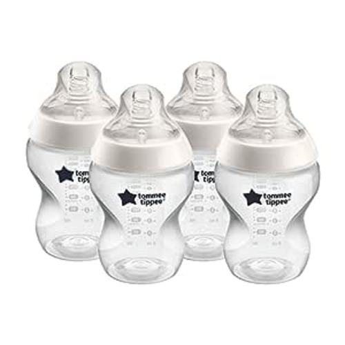 Amazon.com : Tommee Tippee Closer To Nature Baby Bottles Slow Flow Breast-Like Nipple With Anti-Colic Valve (9oz, 4 Count) : Baby