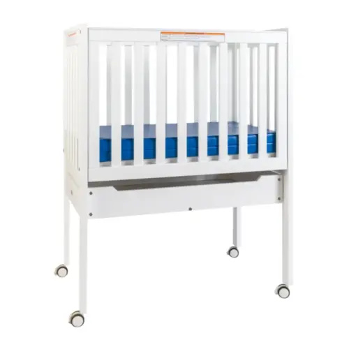 Backsaver Cot & Mattress Set with Drawer – White