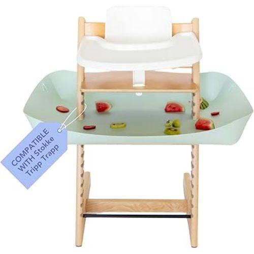CATCHY - Food Catcher - Compatible with Stokke Tripp Trapp High Chair - Highchair Sold Separately - Baby & Toddler Food & Mess Catcher - Under High Chair Accessory - Baby Feeding Essentials