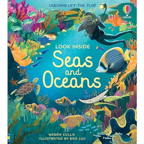 Look Inside Seas and Oceans Board book – Lift the flap, December 26, 2023