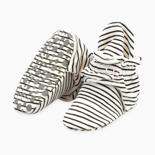Zutano Organic Cotton Booties - Pencil Stripe, 0-3 Months