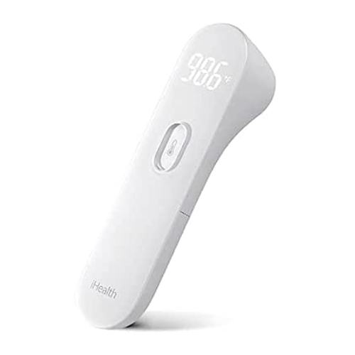 Amazon.com: iHealth No-Touch Forehead Thermometer, Infrared Digital Thermometer for Adults and Kids, Touchless Baby Thermometer, 3 Ultra-Sensitive Sensors, Large LED Digits, Quiet Vibration Feedback, Non Contact : Baby