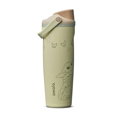 Owala Star Wars FreeSip Sway Insulated Stainless Steel Water Bottle with Two-Way Spout, Built-In Straw and Bucket Handle, Made for Travel, School, and Sports, 30oz, BPA Free, Leak Proof, GroGu