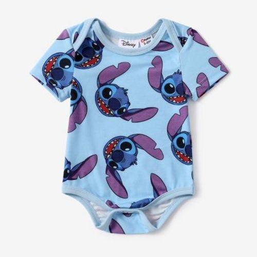 Disney Stitch Baby Boy Character Allover Print Bodysuit Romper