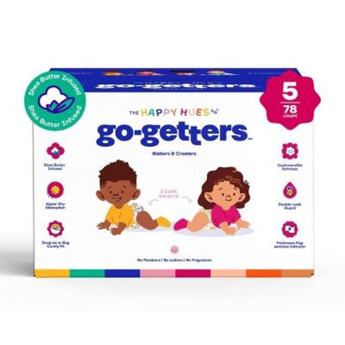 Happy Hues Go-getters Disposable Diapers - Size 4 - 84ct