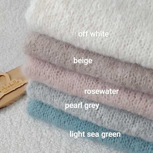Knit Alpaca Layer for a Newborn Photo Shoot, Streching Long Wrap for Photo Props, Fluffy Blanket or Basket Stuffer