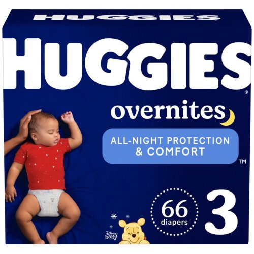 Huggies Overnites Nighttime Baby Diapers, Size 3, 66 Ct