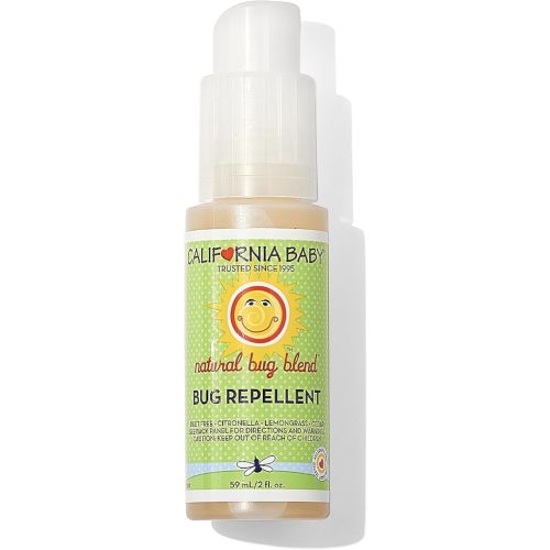 California Baby Natural Bug Repellent Spray | Citronella Bug Spray | DEET-Free | Repels Mosquitoes + Bugs | Allergy Friendly | Great Smell | Baby & Adult Insect Repellent Spray | 59 mL / 2 oz.