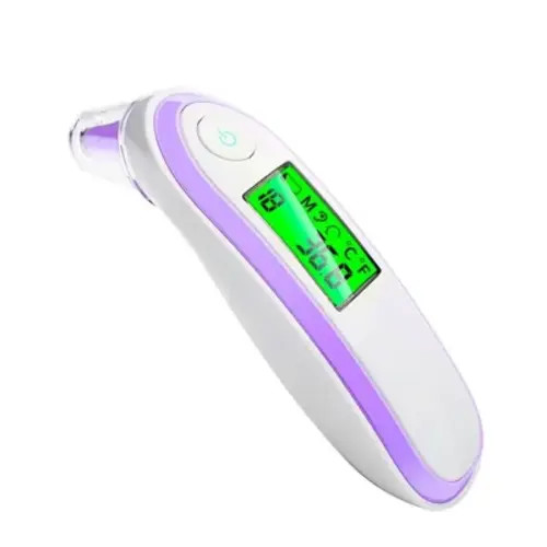 Dual-Mode Infrared Thermometer for Adults - Forehead & Ear Temperature, Digital Display, Battery Operated (Batteries Not Included)