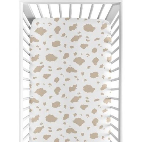 Sweet Jojo Designs Boy Baby Fitted Crib Sheet Country Western White and Cream
