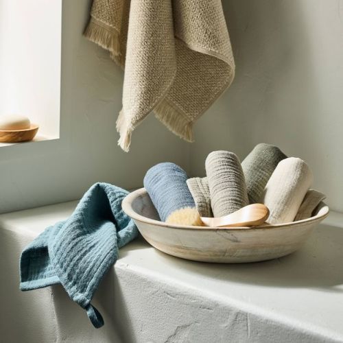 5pk Organic Gauze Washcloth Set Cool - Casaluna™
