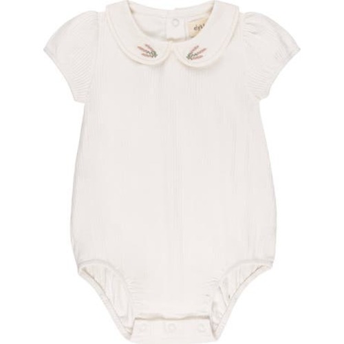 Organic Cotton Embroidered Collar Collection - Romper, 6M